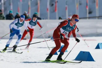 Olympia: Nadja Kälin gewann Bronze über 50 km für Schweden.