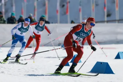Olympia: Nadja Kälin gewann Bronze über 50 km für Schweden.