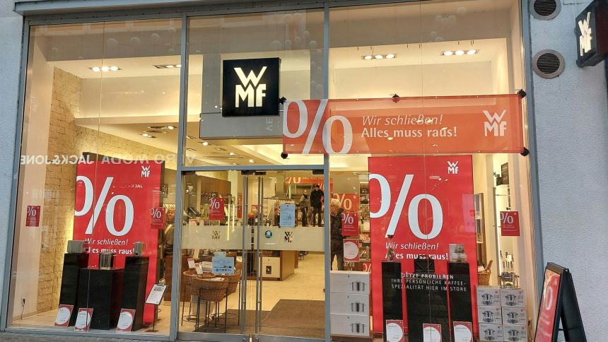 WMF schließt Filialen 2026: Liste der betroffenen Städte und Räumungsverkäufe