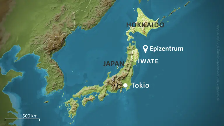 Tsunami-Alarm in Japan nach starkem Erdbeben: Behörden warnen vor 3-Meter-Wellen