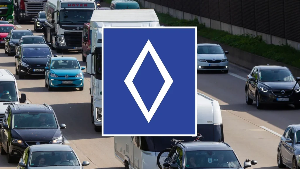 Neues Rauten-Schild in Frankreich: Wer es missachtet, zahlt 135 Euro