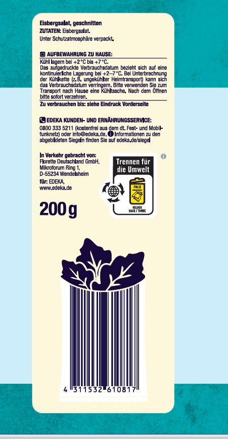 Edeka ruft Eisbergsalat zurück: Salmonellen-Verdacht bei „Herzstücke“
