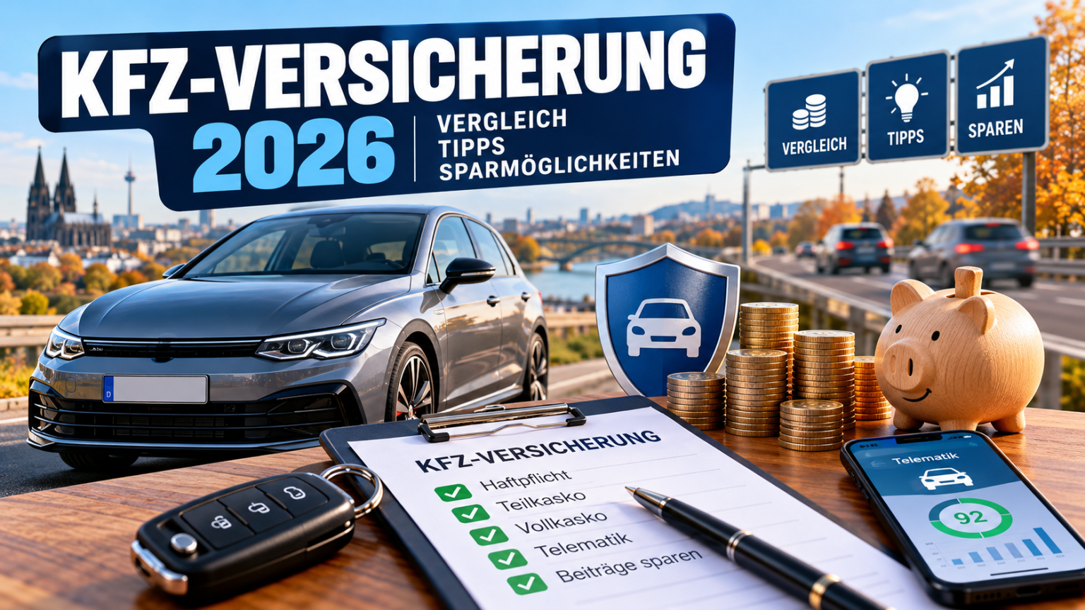 KFZ-Versicherung 2026: Vergleich, Tipps und Sparmöglichkeiten